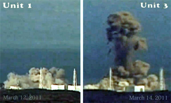 FukushimaExplosions1and3_large