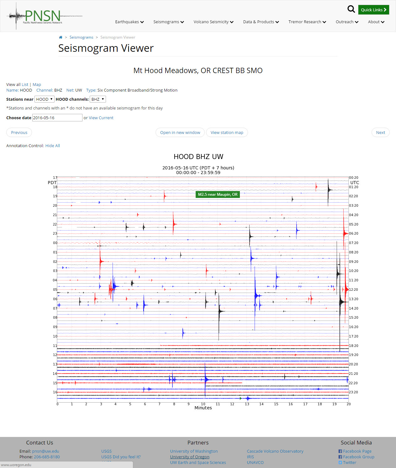 Mt.HoodSeismo