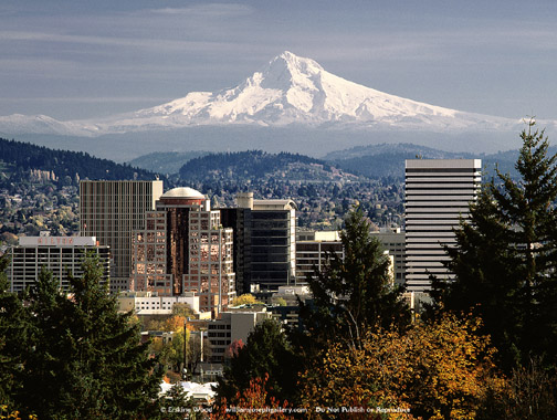 Ref.# 10082 - "Portland, Mt Hood" Copyright 2000 Erskine Wood