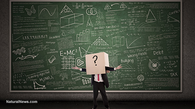 Business-Man-Science-Math-Ekvation-Svarta tavlan-box-Förvirring-frågor
